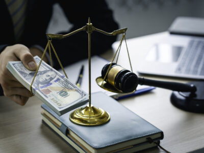 lawyer-or-judge-thinking-about-whether-to-accept-b-2025-02-19-13-16-43-utc lawyer or judge Thinking about whether to accept bribes or whether to consider the case in the right way in the office of lawyers, legal counsel Scales of Justice, Law Hammer, Litigation and Justice